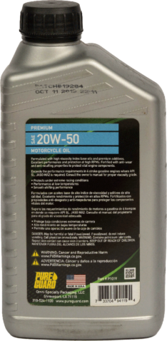 Pure Guard Motorcycle 20w50 Cuarto