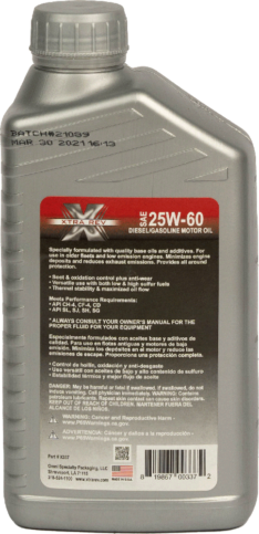 Xtra-Rev Fleet 25W60 CF-4/SG Cuarto
