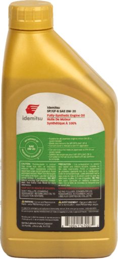 IDEMITSU FULL SYN 0W20 GF-6 CUARTO